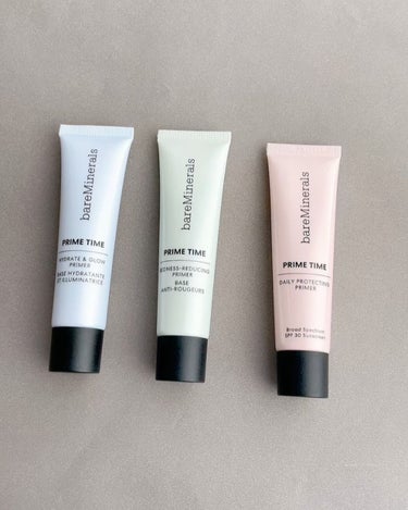 bareMinerals プライム タイム デイリー プロテクトのクチコミ「下地も進化しています…！
春のメイクに使える3月1日発売の新商品下地等のご紹介です☺️💕

前.....」（2枚目）