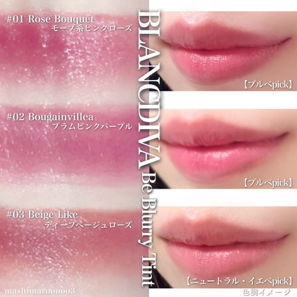 ビーブラリーティント/BLANCDIVA/リップティントの動画クチコミ1つ目