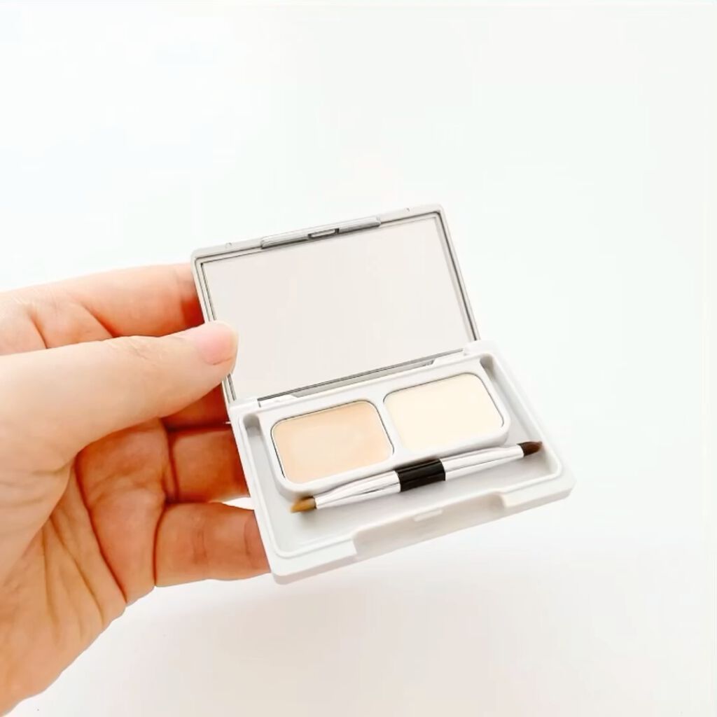 24 ミネラルUVコンシーラーデュオ＆ブラシセット/24h cosme/パレットコンシーラーを使ったクチコミ（3枚目）