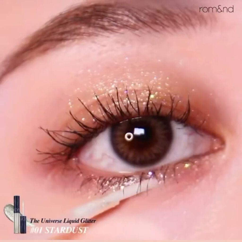 リキッド グリッター シャドウ/rom&nd/グリッターを使ったクチコミ（2枚目）