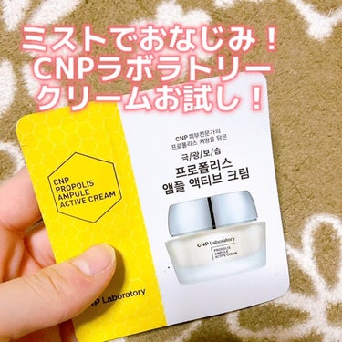 お試しクリームレビューです！
前から紹介していたCNP Laboratoryのミスト！
それのクリームは初めてです！

#CNP Laboratory
#プロポリスアンプル アクティブクリーム


CN