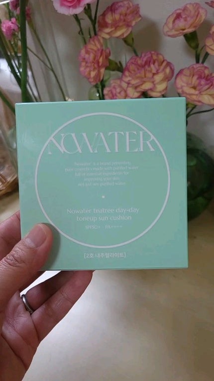 ティーツリーデイデイトーンアップサンクッション/NOWATER/日焼け止めローションを使ったクチコミ(6枚目)