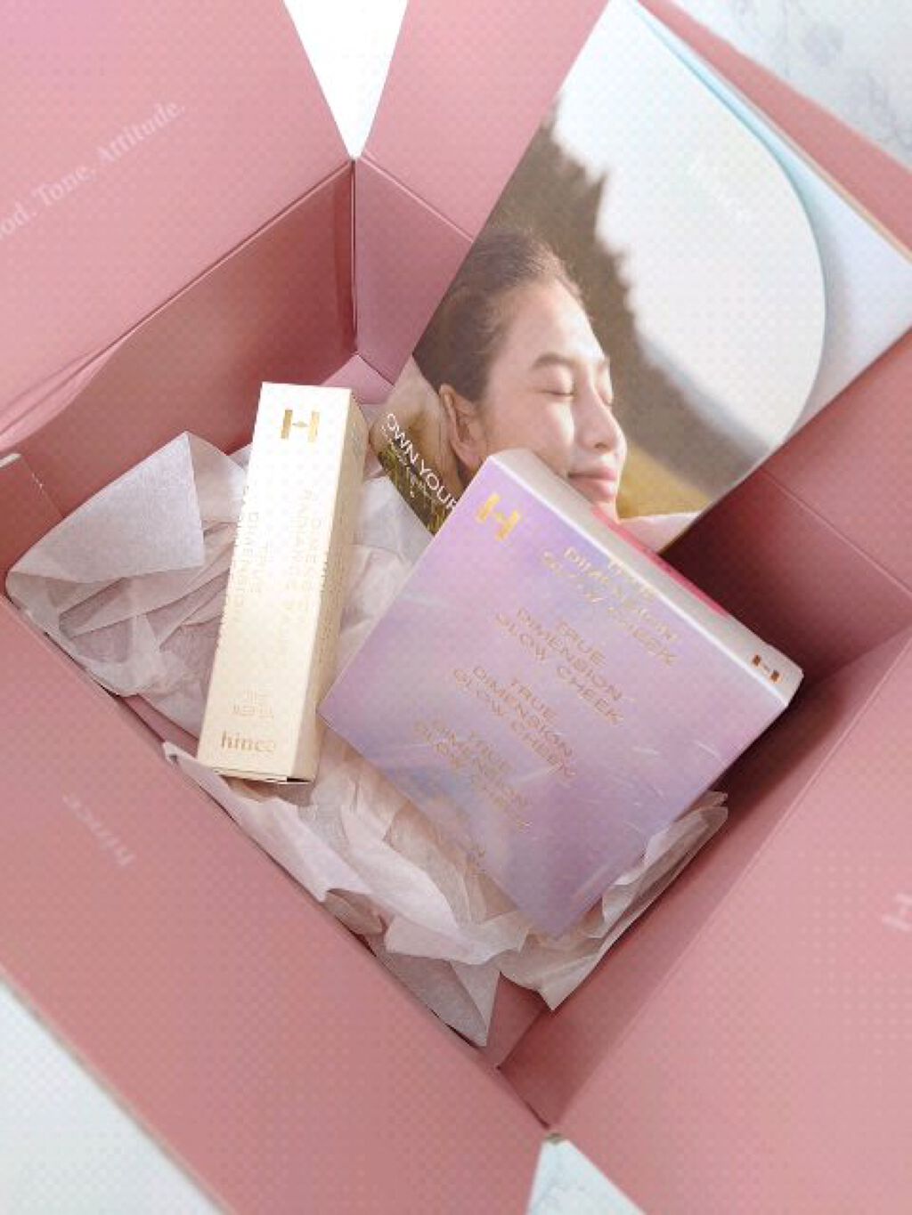 トゥルーディメンショングロウチーク/hince/パウダーチークを使ったクチコミ（1枚目）