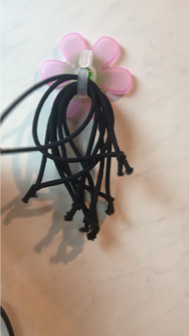 からまないゴム S ブラック/DAISO/ヘアアクセサリーを使ったクチコミ（2枚目）