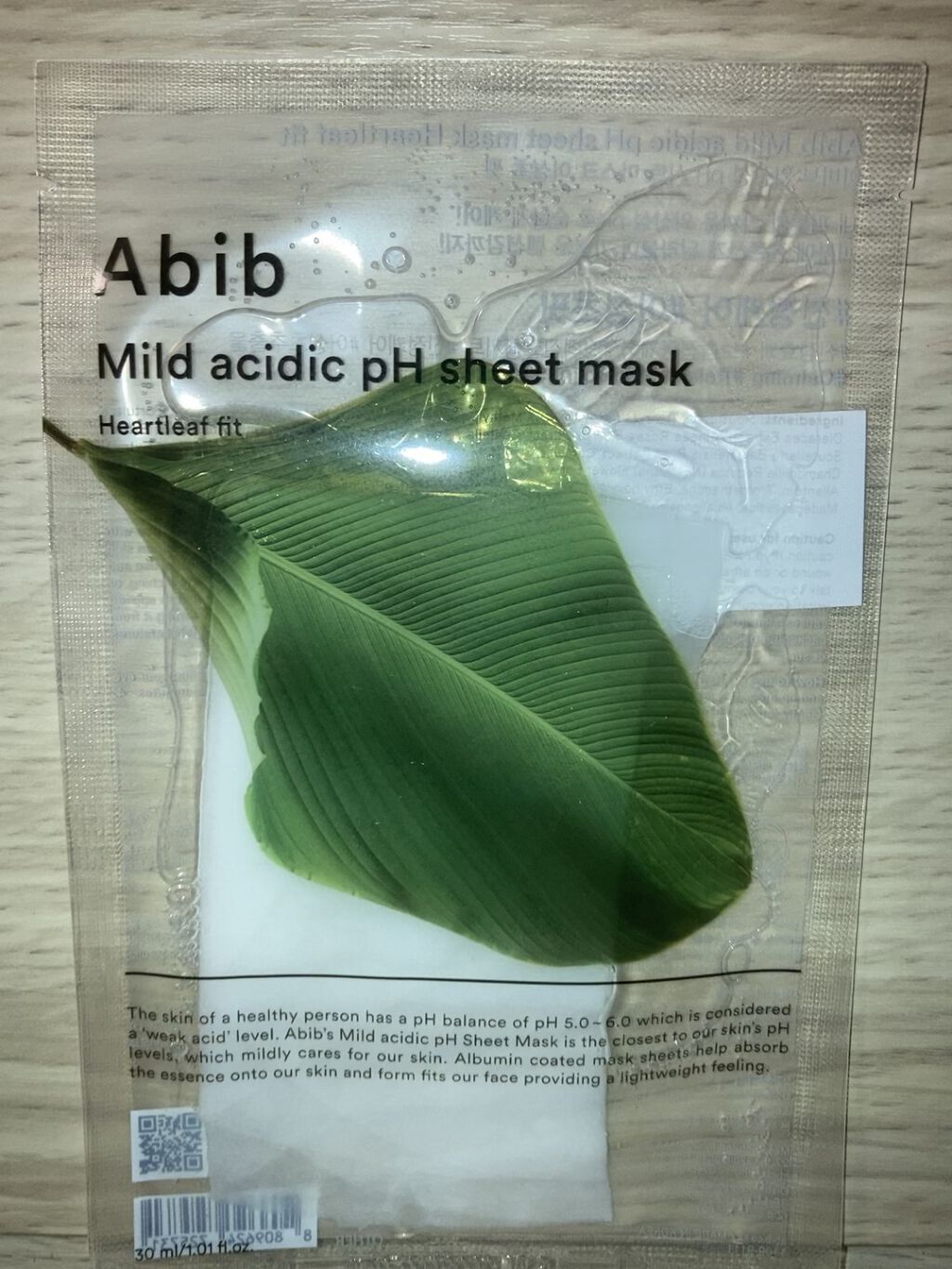 Mild acidic pH sheet mask Heartleaf fit/Abib /シートマスク・パックの動画クチコミ5つ目