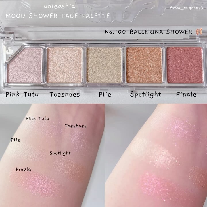 Mood Shower Face Palette/unleashia/パウダーハイライトを使ったクチコミ（2枚目）