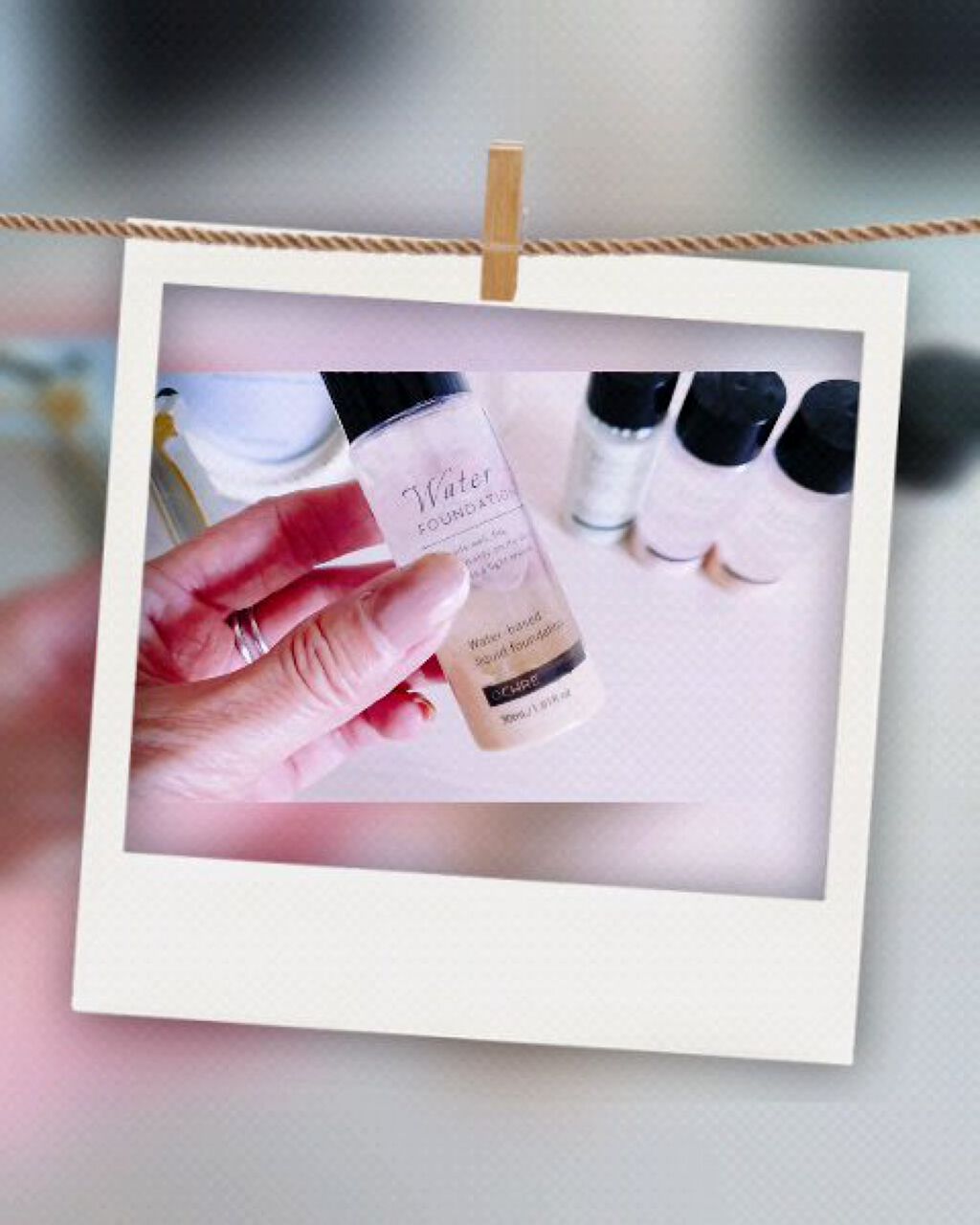 ウォーターファンデーション/DAISO/リキッドファンデーションを使ったクチコミ（2枚目）