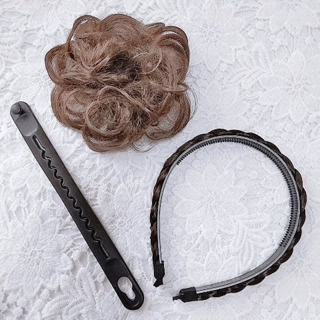 シニヨンメーカー/DAISO/ヘアアクセサリーを使ったクチコミ（2枚目）