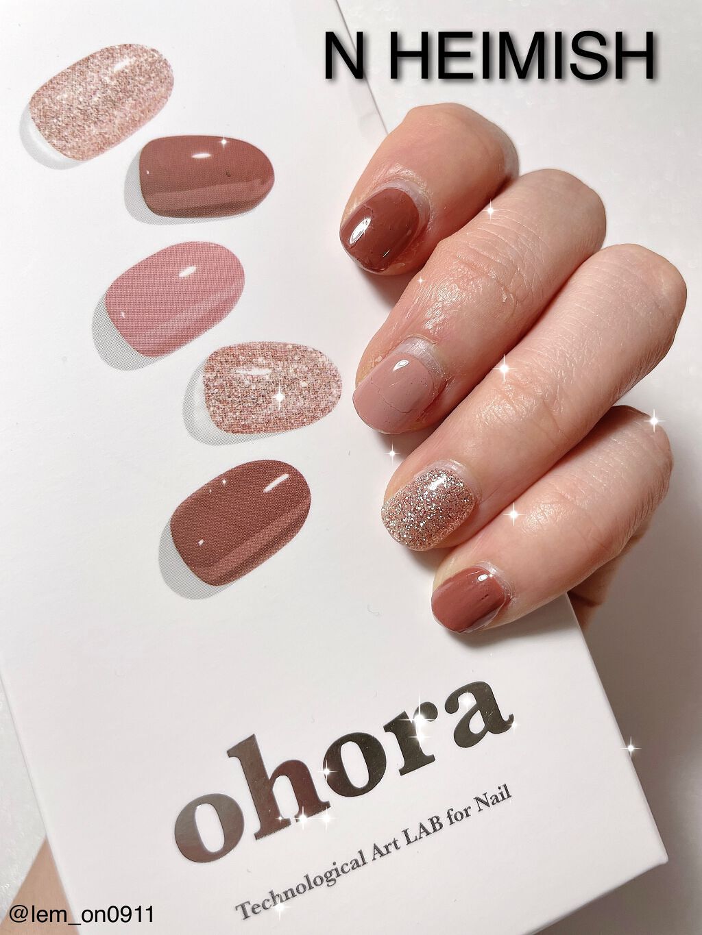 セミキュアジェルネイル（ハンド）/ohora/ネイルシールを使ったクチコミ（1枚目）