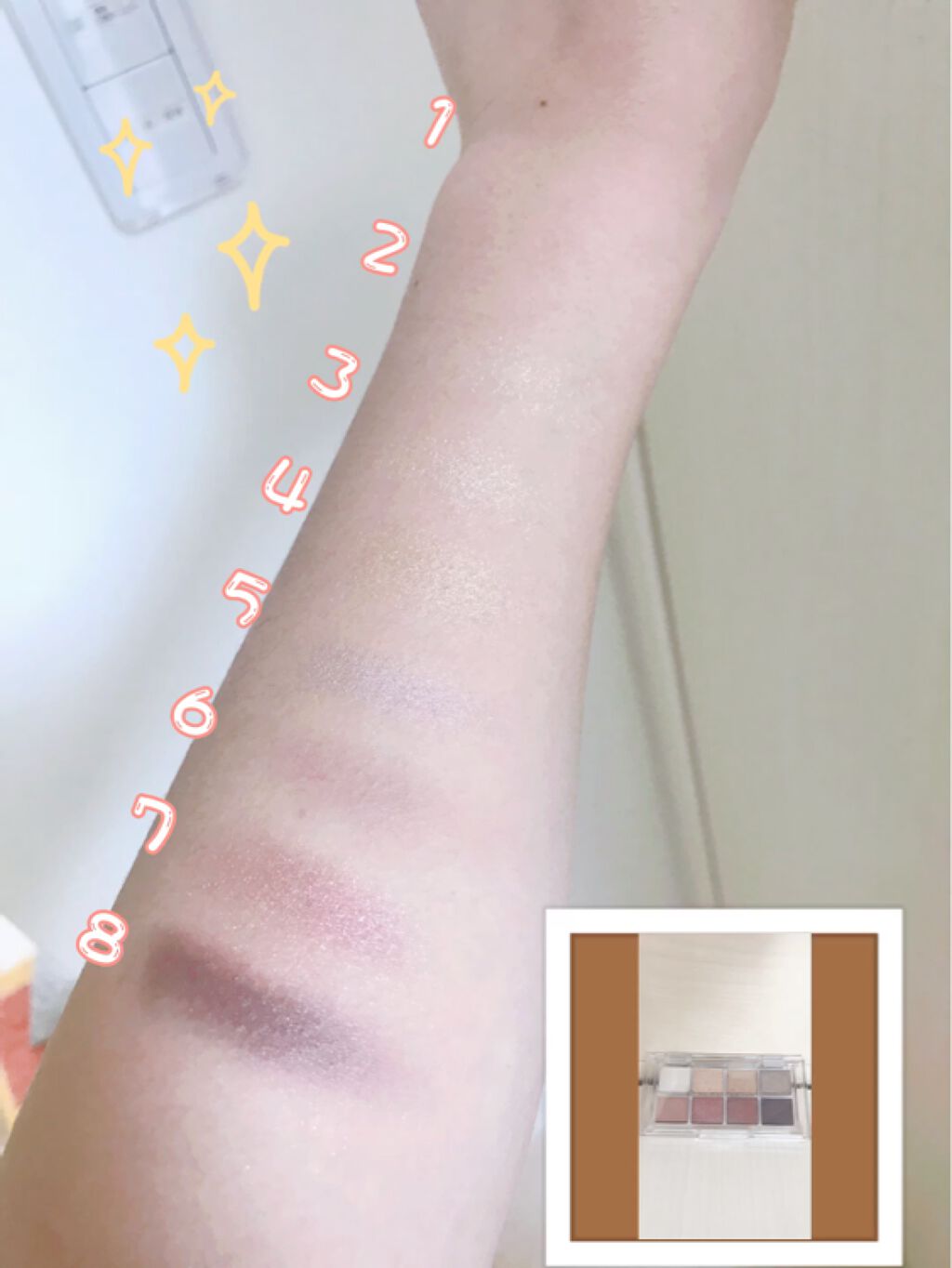 AC8カラーアイパレット/セリア/アイシャドウパレットを使ったクチコミ（3枚目）