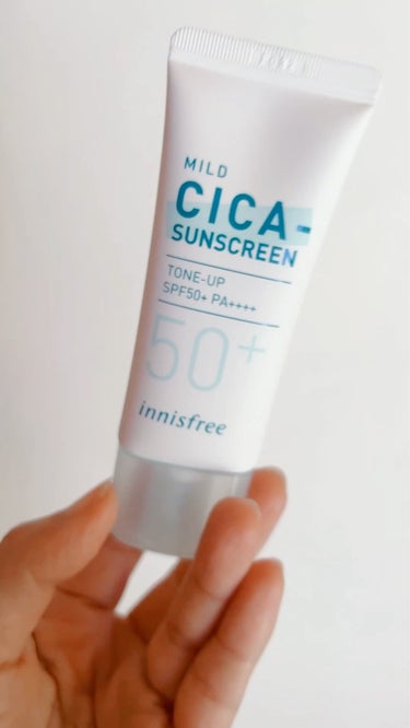 マイルド シカ サンスクリーン SPF50+ / PA++++/innisfree/日焼け止め・UVケアを使ったクチコミ（2枚目）