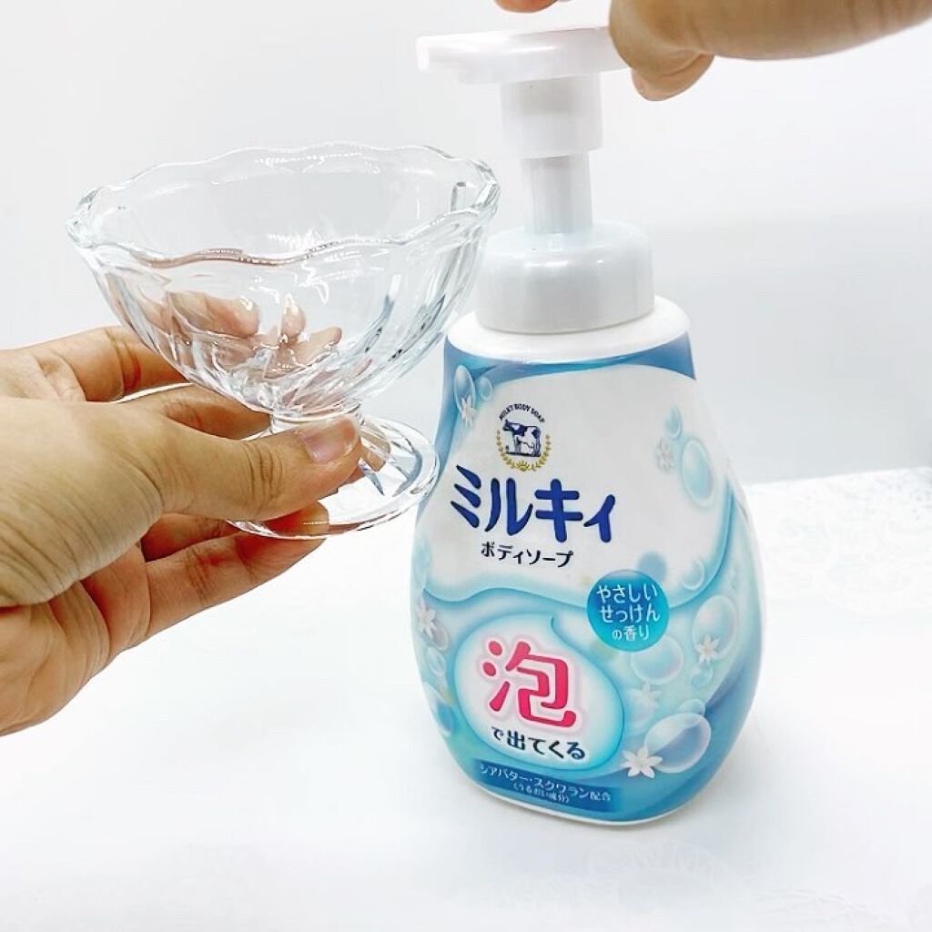 泡で出てくる ミルキィボディソープ やさしいせっけんの香り ポンプ600ml【旧】/ミルキィ/ボディソープを使ったクチコミ（3枚目）