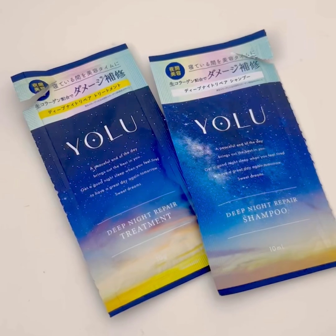 ディープナイトリペアシャンプー／トリートメント/YOLU/市販シャンプーを使ったクチコミ（2枚目）