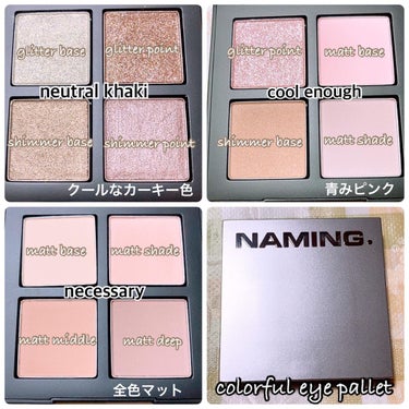 COLORFUL EYE PALETTE/NAMING./アイシャドウパレットを使ったクチコミ（1枚目）