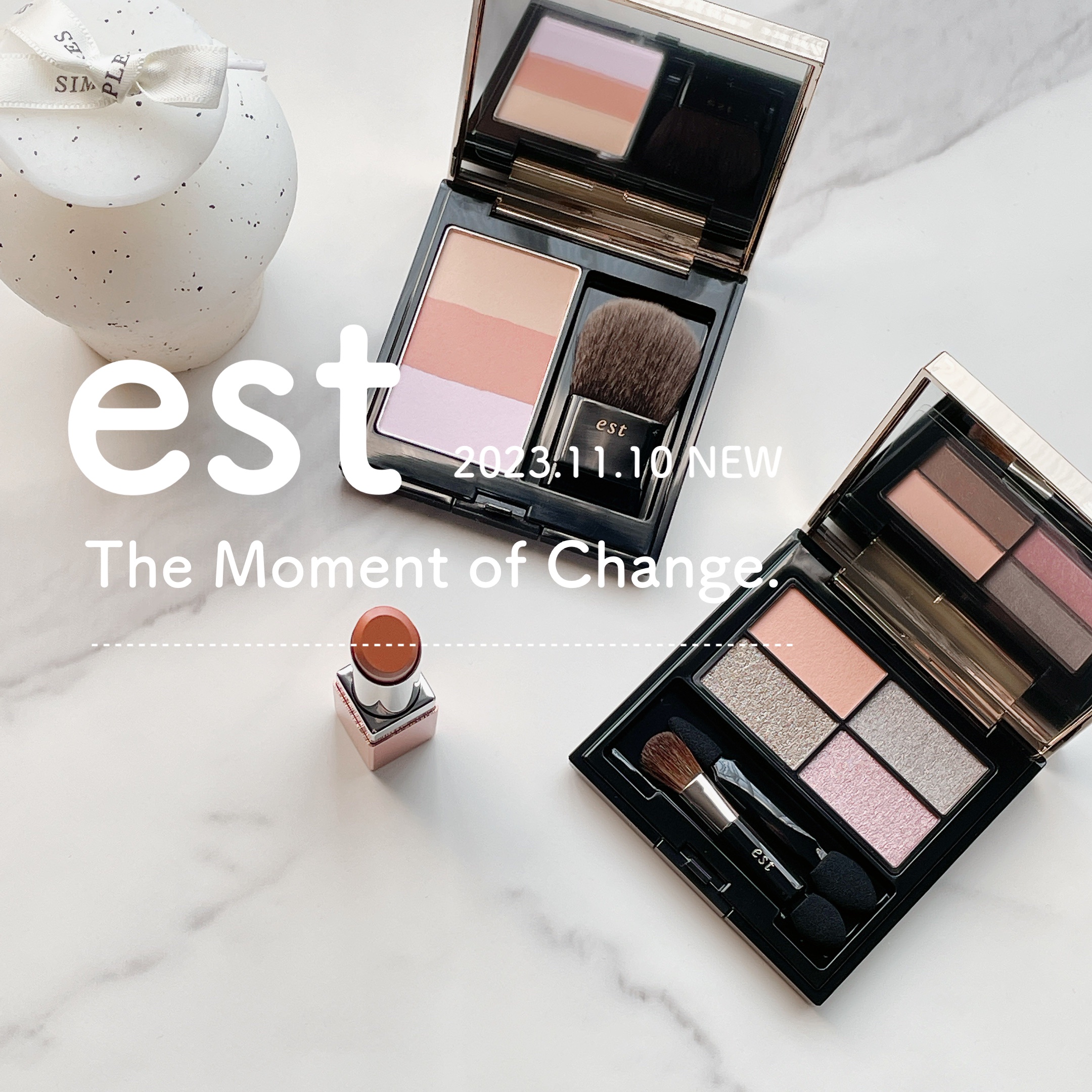 ピュア クラリティ シアー アイシャドウ/est/アイシャドウパレットを使ったクチコミ（1枚目）