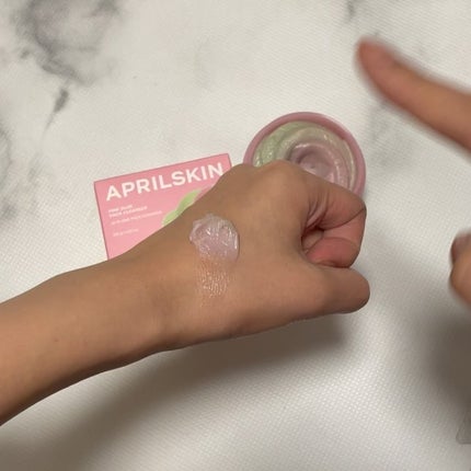 ピンクアロエメレンゲクレンザー/APRILSKIN/その他洗顔料を使ったクチコミ(4枚目)