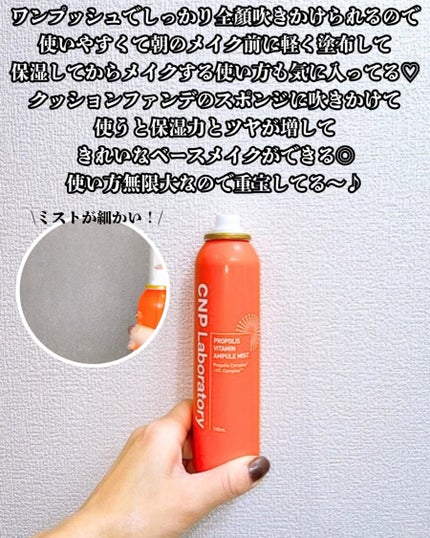 CNP プロ P V ミスト/CNP Laboratory/ミスト状化粧水の動画クチコミ5つ目