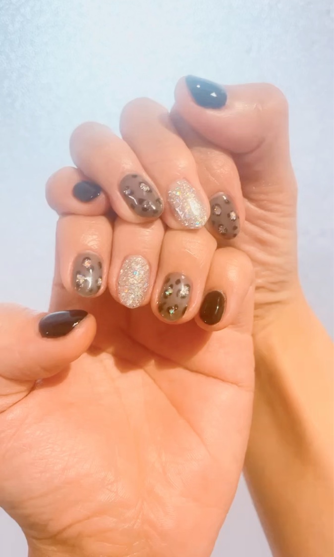 ジェルネイル ブラック/セリア/ジェルネイルを使ったクチコミ（3枚目）