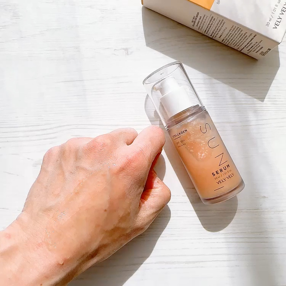 ハリケアコラーゲンサンセラム/VELY VELY/日焼け止めジェルを使ったクチコミ（3枚目）