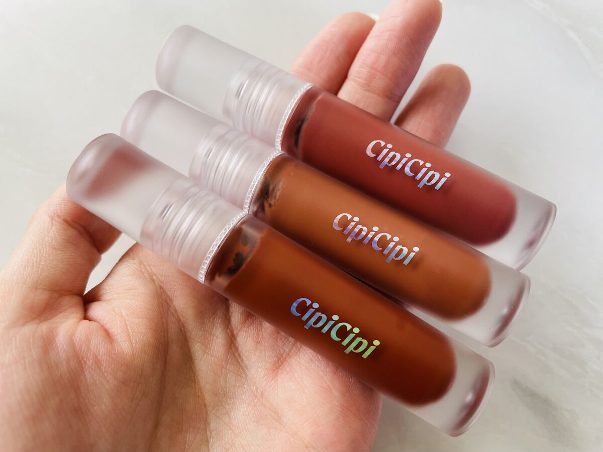 ふわマットティント 01 マホガニー/CipiCipi/リップティントを使ったクチコミ（1枚目）