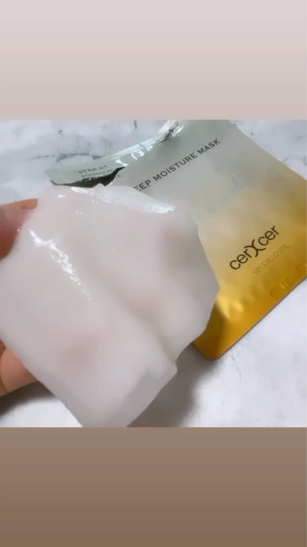 ディープモイスチャー マスク　(ケアクリーム付き)/cerXcer/シートマスク・パックを使ったクチコミ（2枚目）