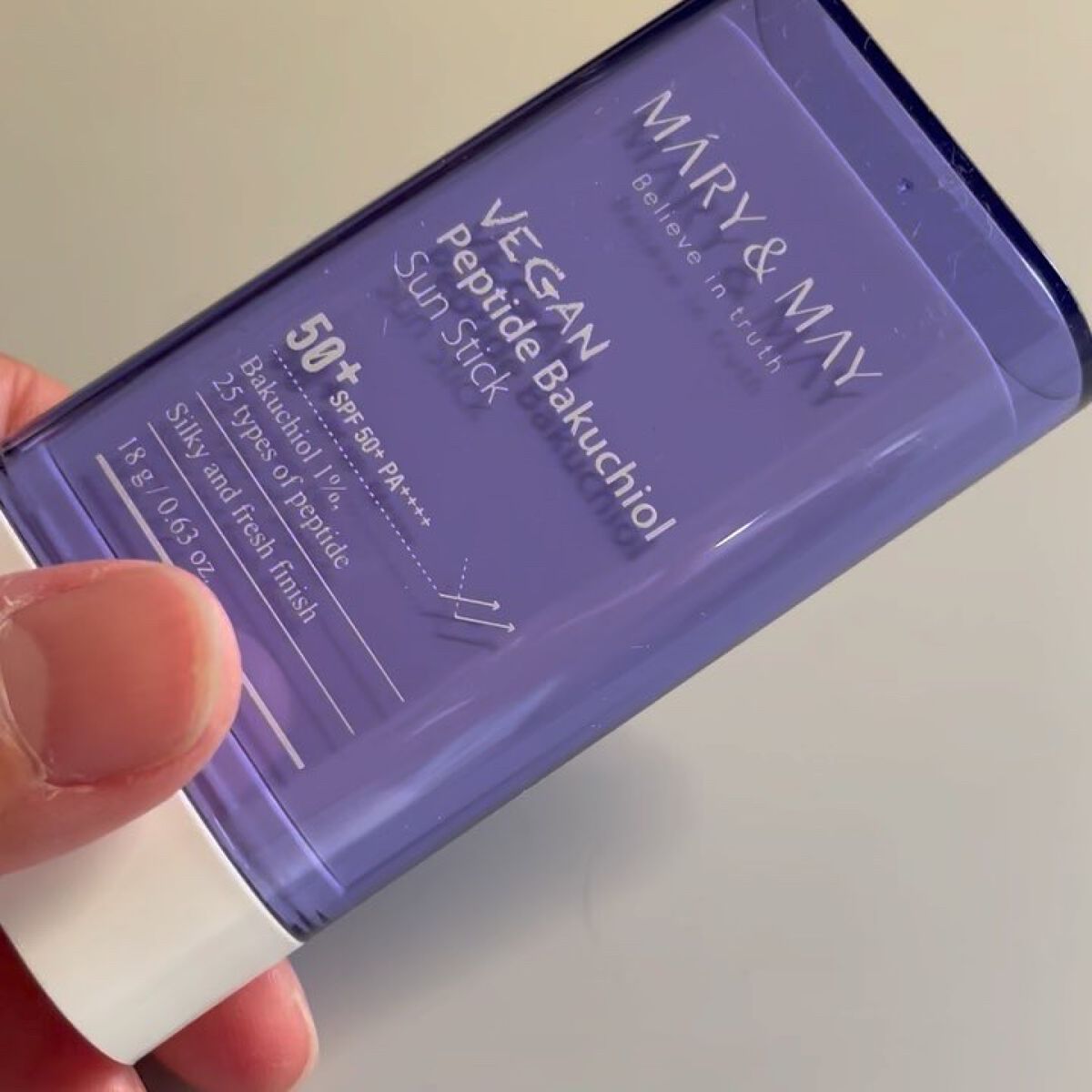 ヴィーガンペプチドバクチオールサンスティック SPF50+ PA++++/MARY&MAY/日焼け止めスティックを使ったクチコミ（3枚目）