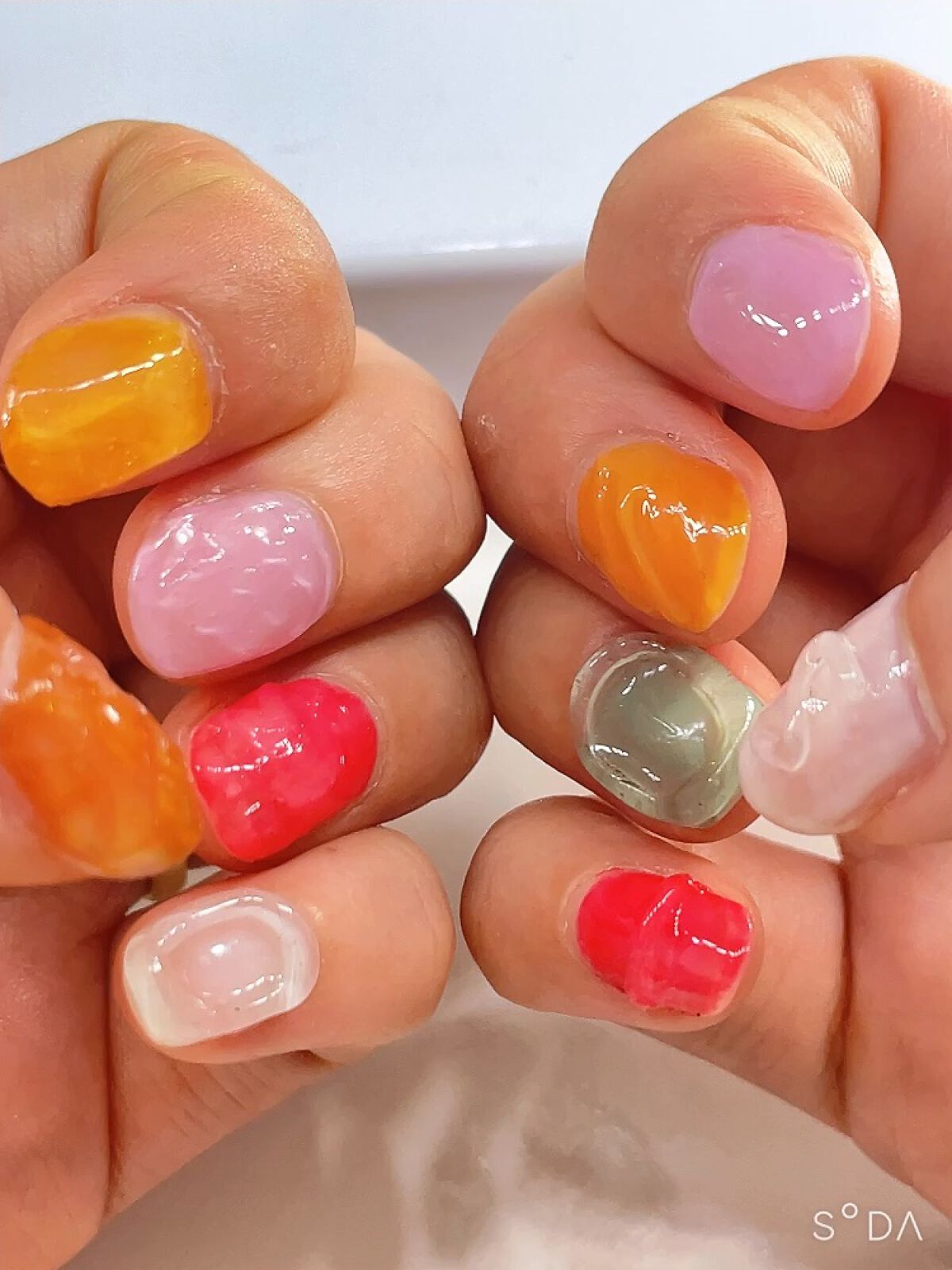 ジェルネイル（ライト対応）/セリア/ジェルネイルを使ったクチコミ（1枚目）