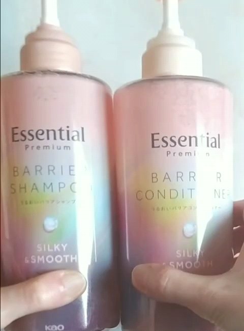 エッセンシャルプレミアム バリアシャンプー・コンディショナー シルキー＆スムース/エッセンシャル/市販シャンプーの人気ショート動画