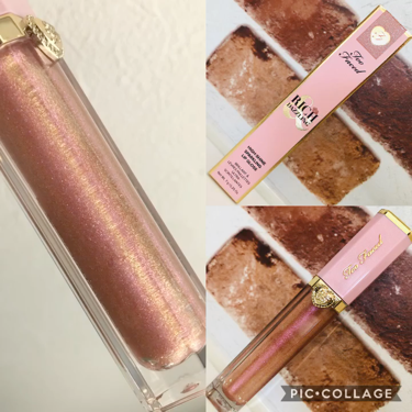 リッチ＆ダズリン ハイシャイン スパークリング リップグロス サンセット クラッシュ/Too Faced/リップグロスを使ったクチコミ（2枚目）