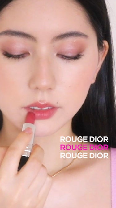 Dior ルージュ ディオールのクチコミ「Diorの新作リップ<Rouge Dior Balm 586>
が好きすぎてCMみたいな動画作.....」（1枚目）