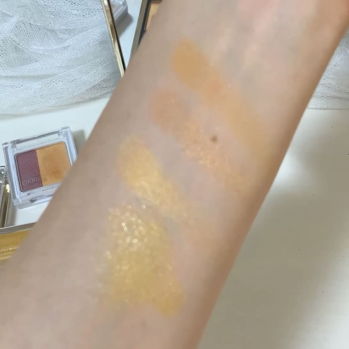 カレンデュラアイシャドウリキッド 0I04 スプラウトイエロー/SHIRO/リキッドアイシャドウを使ったクチコミ（3枚目）