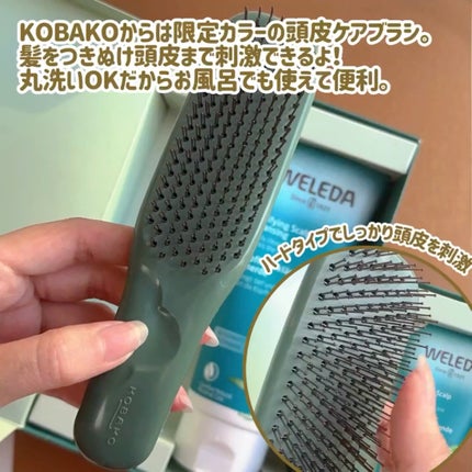 KOBAKO KOBAKO × WELEDA リリースマインド ヘアケアギフトのクチコミ「\頭皮も心もほぐれる😮💨✨/
めっちゃ気持ちいい2つがセットになった
KOBAKO × W.....」(3枚目)