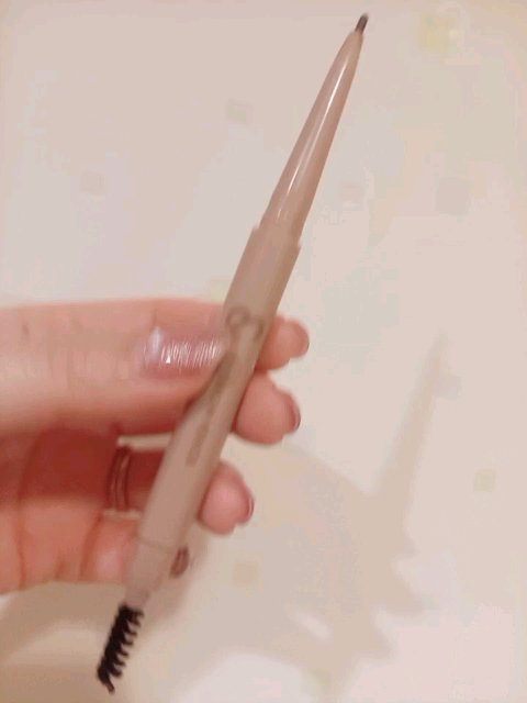 &.眉ペンシル 丸芯 ブラシ付き/DAISO/アイブロウペンシルの動画クチコミ4つ目
