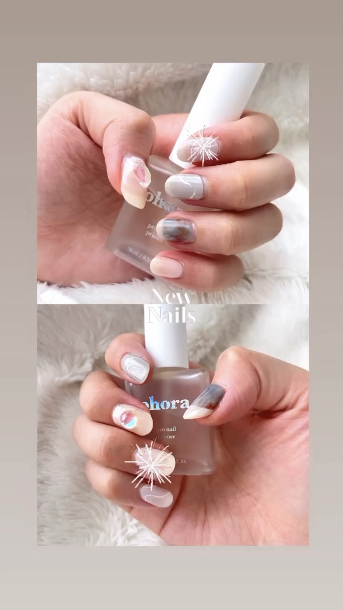 セミキュアジェルネイル（ハンド）/ohora/ネイルシールの動画クチコミ1つ目