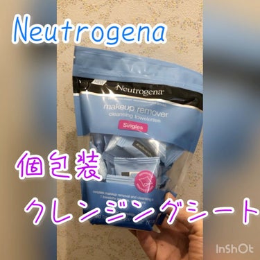 Neutrogena メイクアップリムーバークレンジングタオルシングルのクチコミ「iherbで購入したクレンジングシートが
使い勝手などとても良いのでご紹介✏️

Neutro.....」（1枚目）