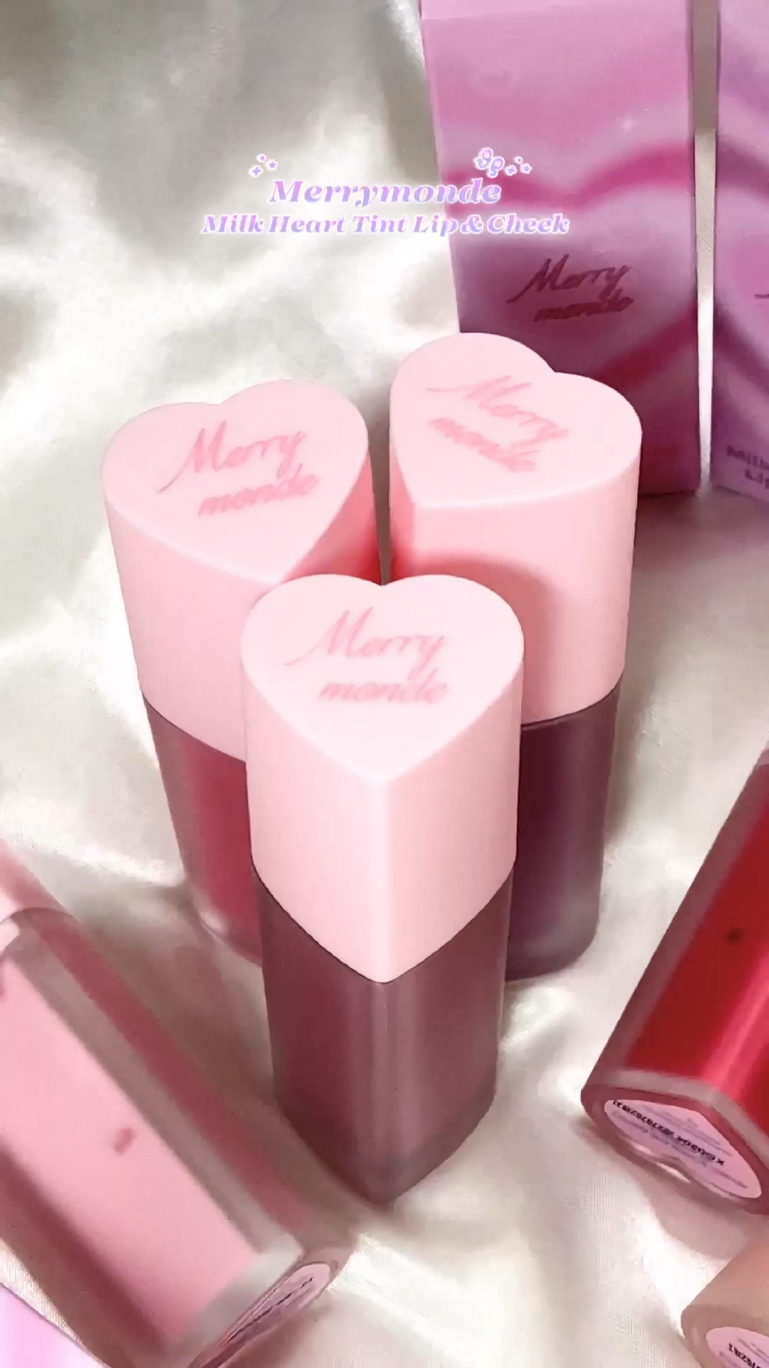 ミルクハートティントリップアンドチーク/Merrymonde/リップティントの動画クチコミ2つ目