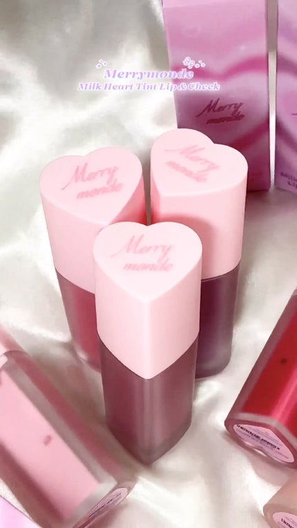 ミルクハートティントリップアンドチーク/Merrymonde/リップティントの動画クチコミ2つ目