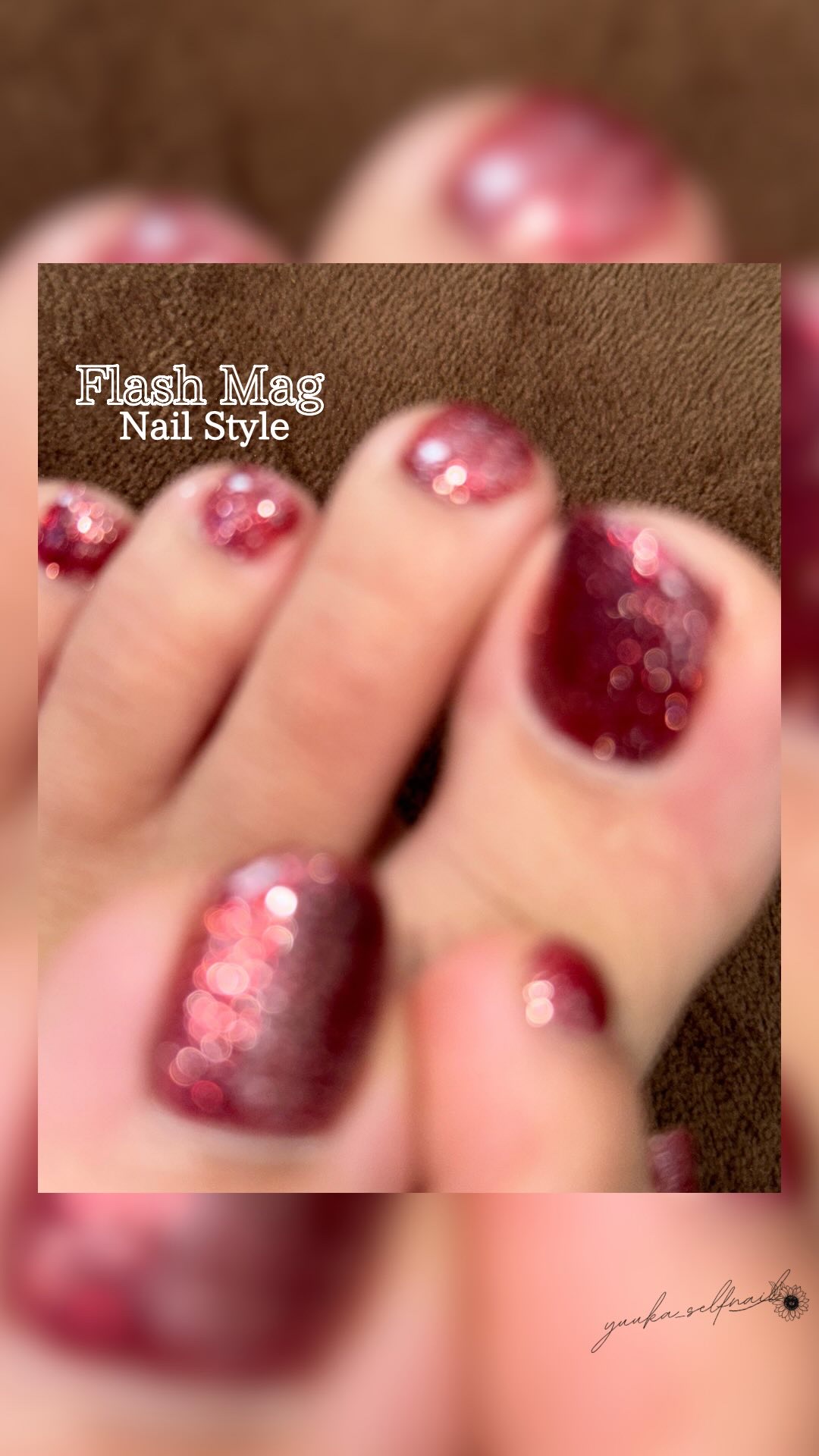 #正月ネイル,#冬ネイル,#フラッシュネイル,#マグネットネイルのネイルデザイン