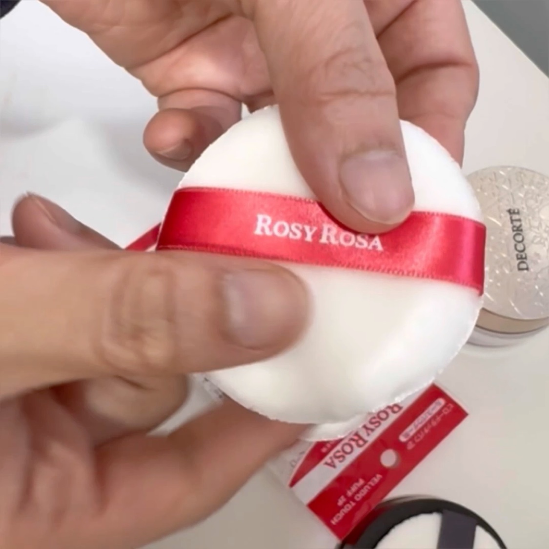 ビロードタッチパフ 2P/ロージーローザ/パフ・スポンジを使ったクチコミ（3枚目）