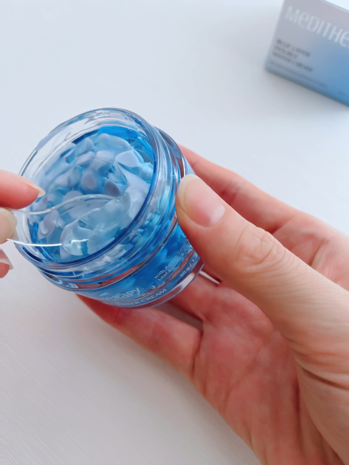 ブルーレイヤーダブルウォータークリーム/MEDITHERAPY/フェイスクリームの動画クチコミ1つ目
