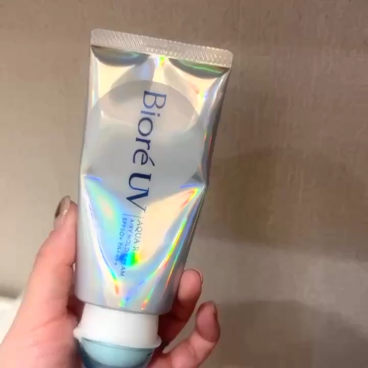 アクアリッチ エアリーホールドクリーム（呼吸感ベールUV）/ビオレ/日焼け止めクリームの人気ショート動画