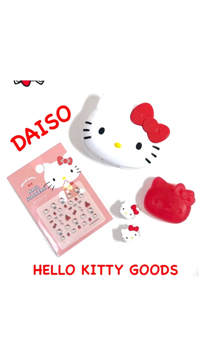 .
:
▪️DAISO▪️
HELLO KITTY
•小物ケース
•ネイルシール
•ソープ(アップル🍎の香り）
•スマホコードカバー(コスメ関係ないけど可愛いかったので参加させてー)

▫️購入品▫️

キティは昔から好きなキャラのひとつ