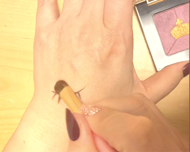 ヌーディ スプリングカラー フォーアイズ 06 ソフトバーガンディー/Amplitude/単色アイシャドウを使ったクチコミ（3枚目）