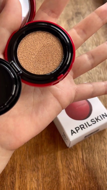ハイパーカバーフィットクッション red/APRILSKIN/クッションファンデーションを使ったクチコミ(2枚目)