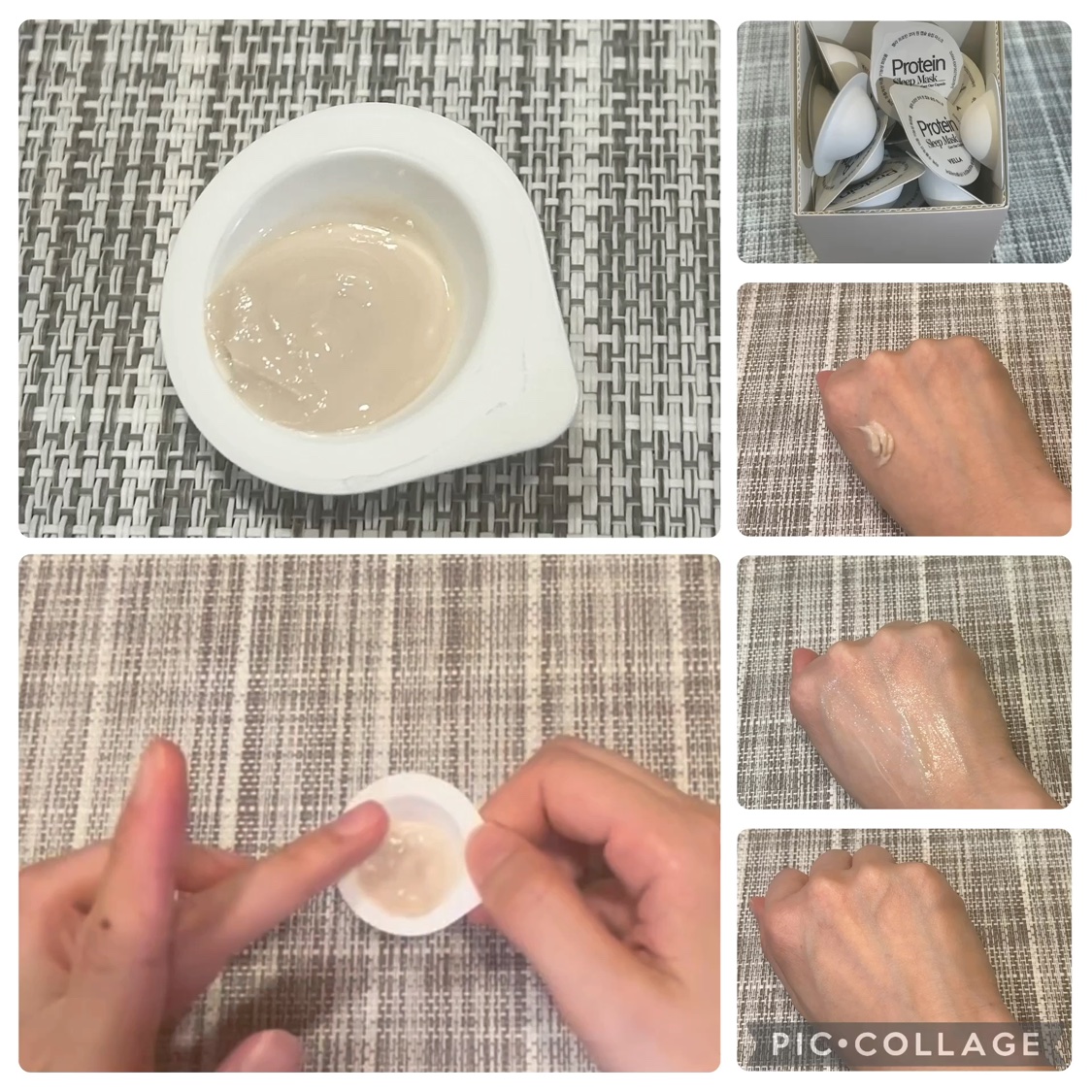 プロテインコアワンカプセルスリープマスク/VELLA/フェイスクリームの動画クチコミ3つ目