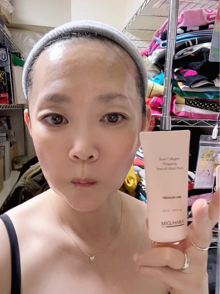 ローズコラーゲンラッピングピールオフマスクパック/MIGUHARA/洗い流すパック・マスクを使ったクチコミ（3枚目）