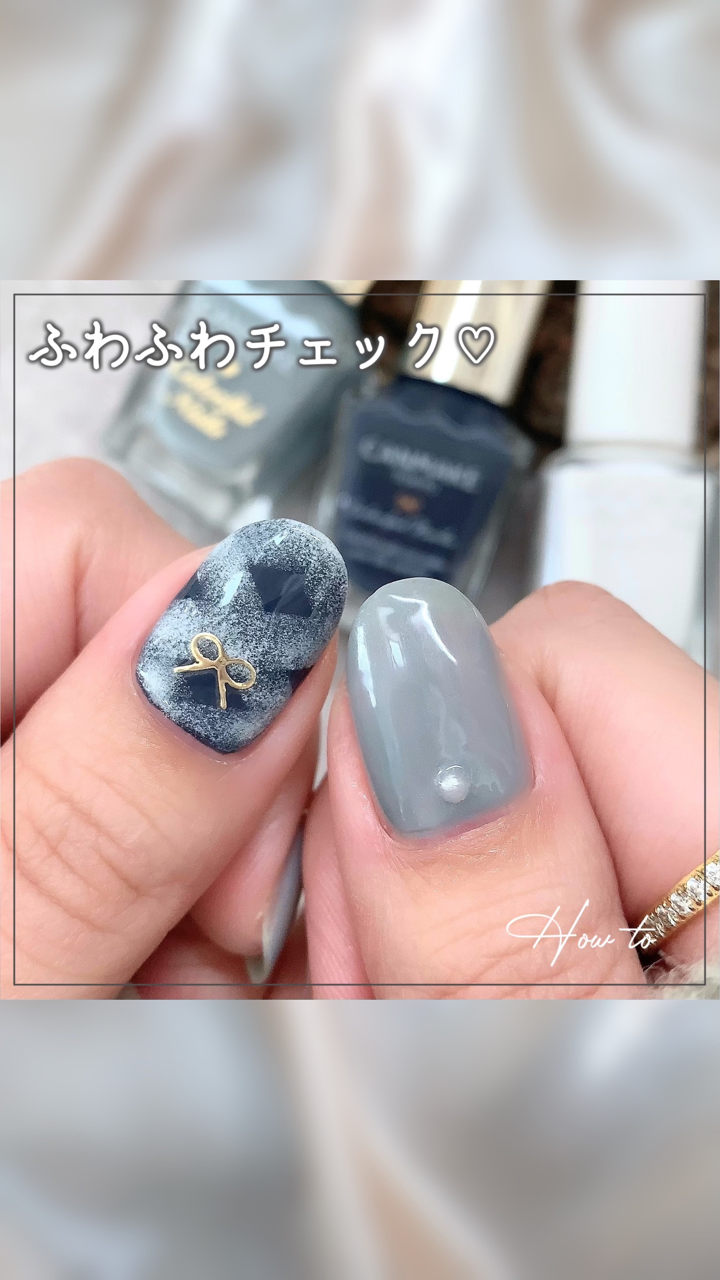 #煌めく冬ネイル,#セルフネイル,#簡単ネイル,#冬ネイル,#チェックネイルのネイルデザイン