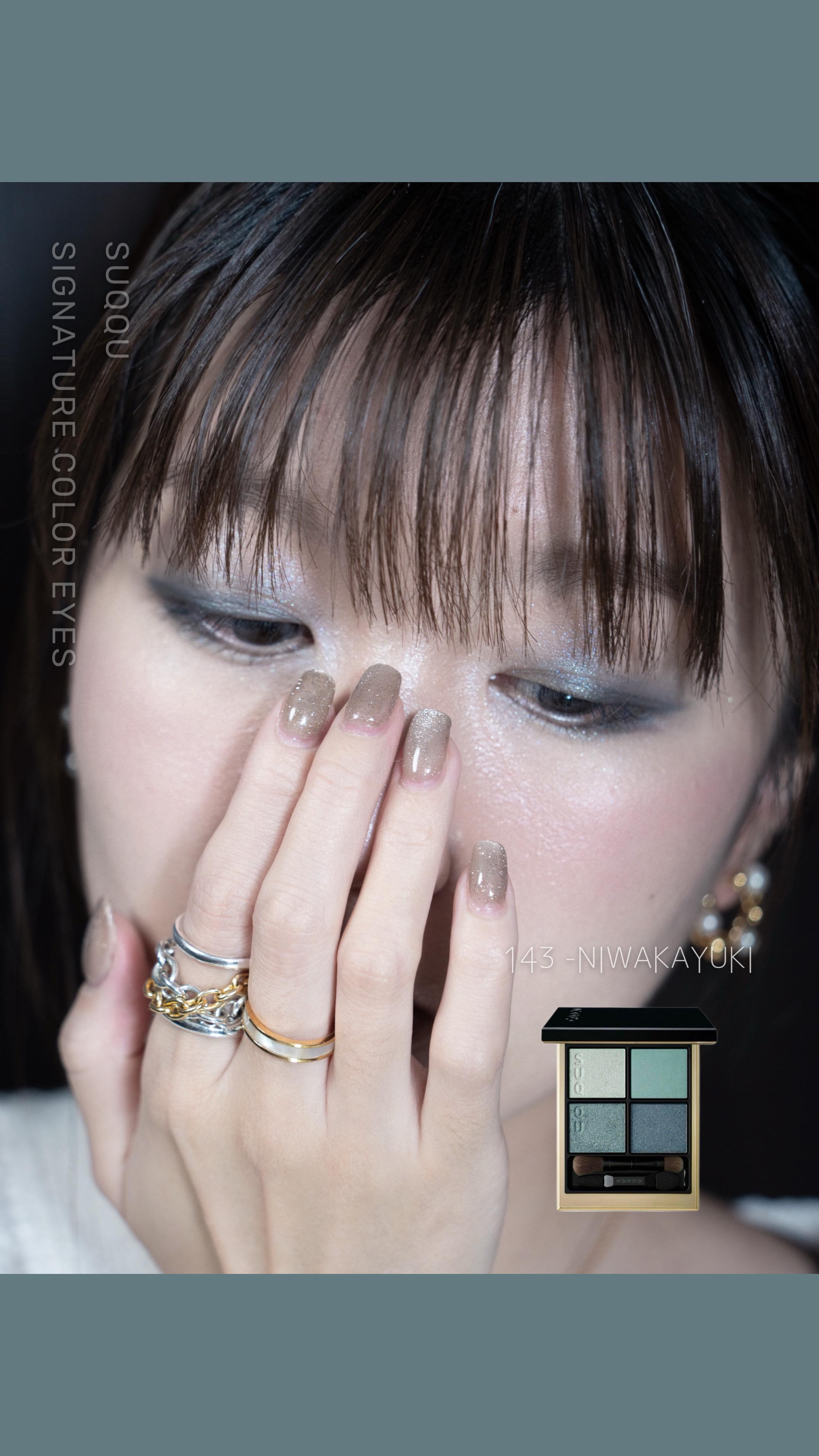 シグニチャー カラー アイズ 143 俄雪 -NIWAKAYUKI /SUQQU/アイシャドウパレットを使ったクチコミ（1枚目）