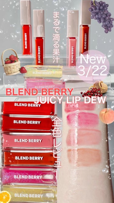 ジューシィリップデュウ/BLEND BERRY/口紅を使ったクチコミ（1枚目）