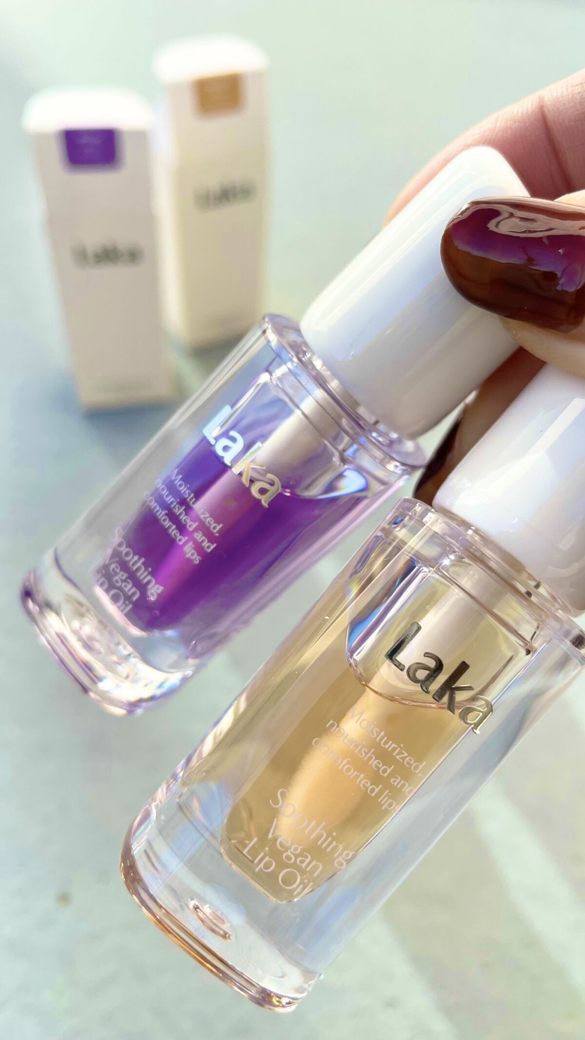 スージングヴィーガンリップオイル/Laka/リップオイルを使ったクチコミ（1枚目）